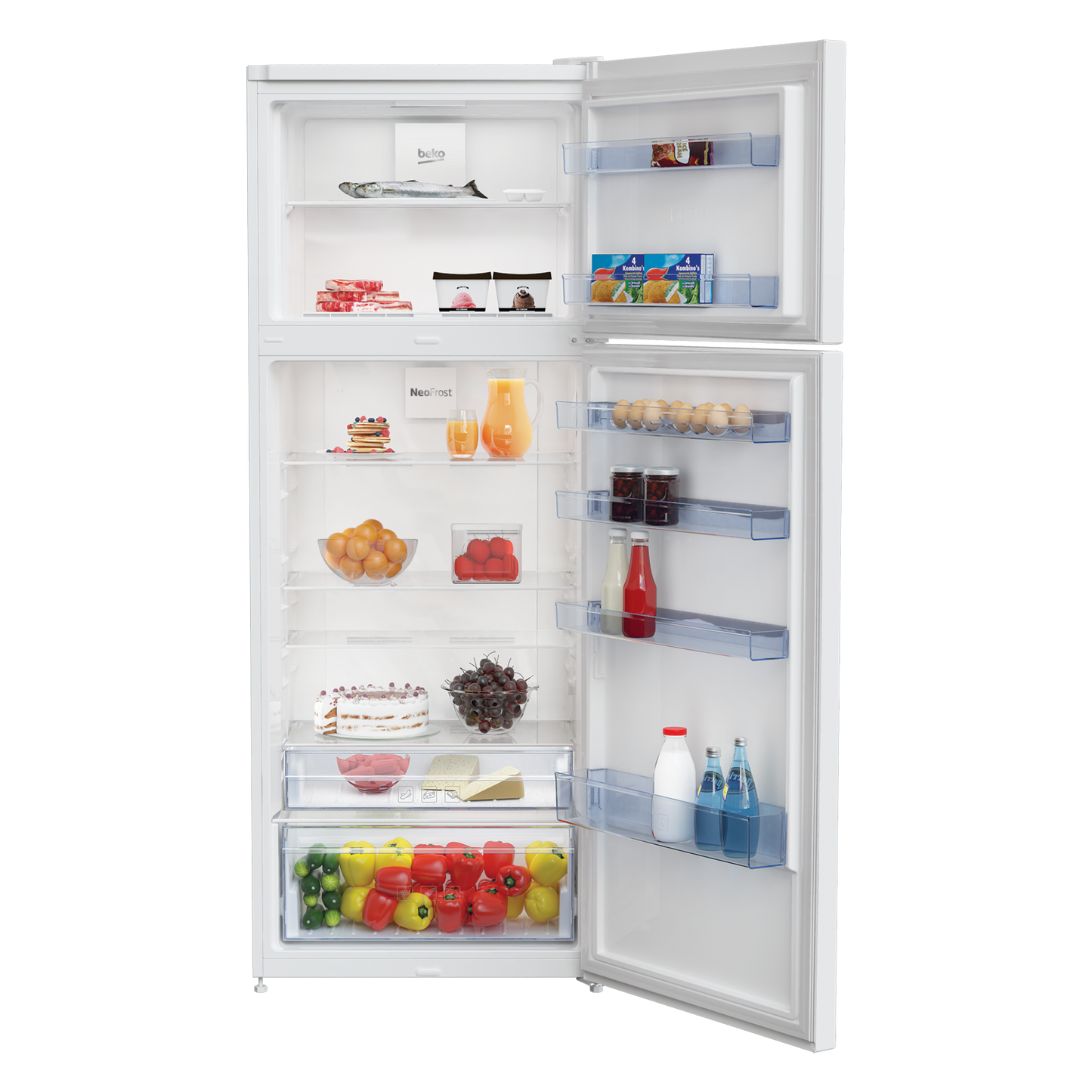 Beko No Frost Çift Kapılı Buzdolabı - 406 L Beyaz, ProSmart™ İnverter Teknolojisi ile Enerji Verimliliği