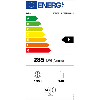 Beko 670475 MB No Frost Buzdolabı - Modern Tasarım ve Üstün Performans