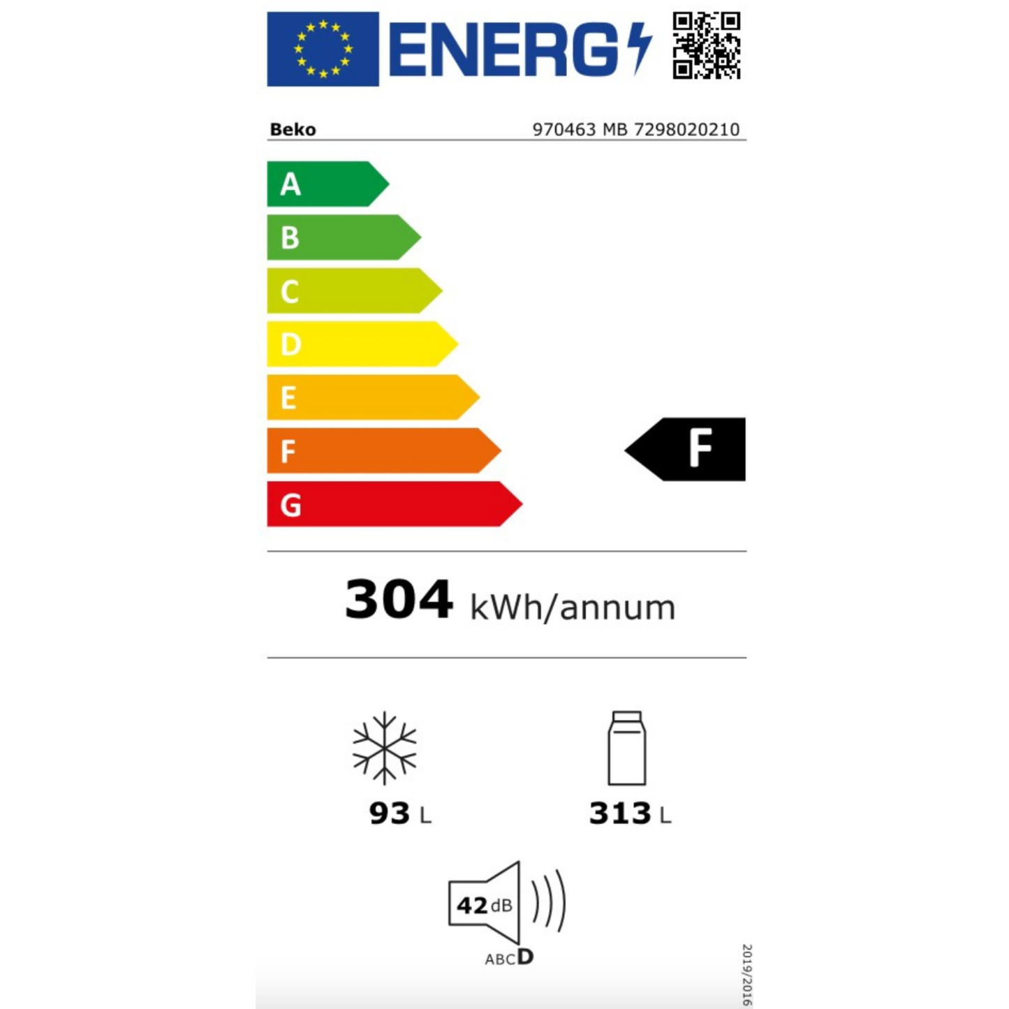 Beko No Frost Çift Kapılı Buzdolabı - 406 L Beyaz, ProSmart™ İnverter Teknolojisi ile Enerji Verimliliği