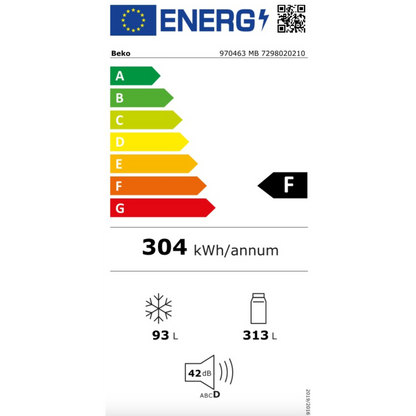 Beko No Frost Çift Kapılı Buzdolabı - 406 L Beyaz, ProSmart™ İnverter Teknolojisi ile Enerji Verimliliği