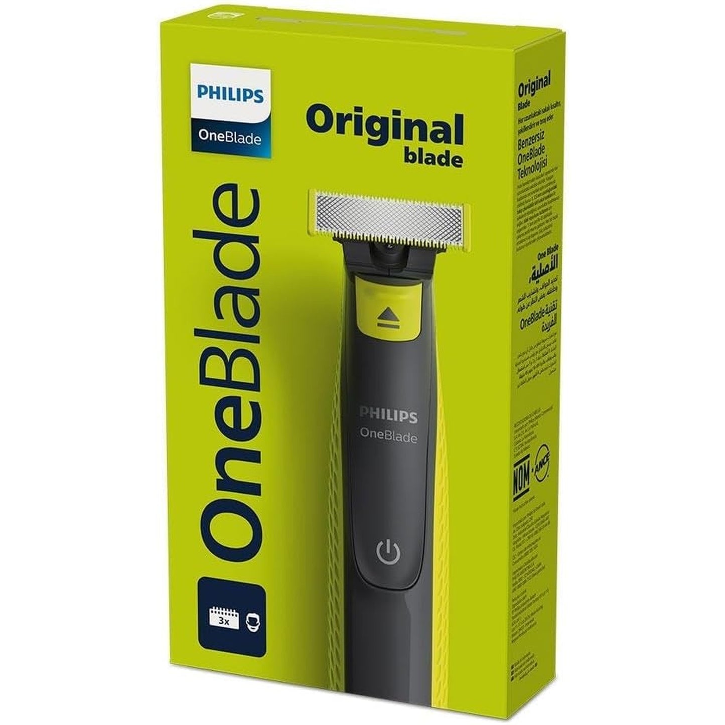 Philips QP2724/10 OneBlade Yüz Tıraş Makinesi, Misket Limonu Yeşili, Kömür Grisi