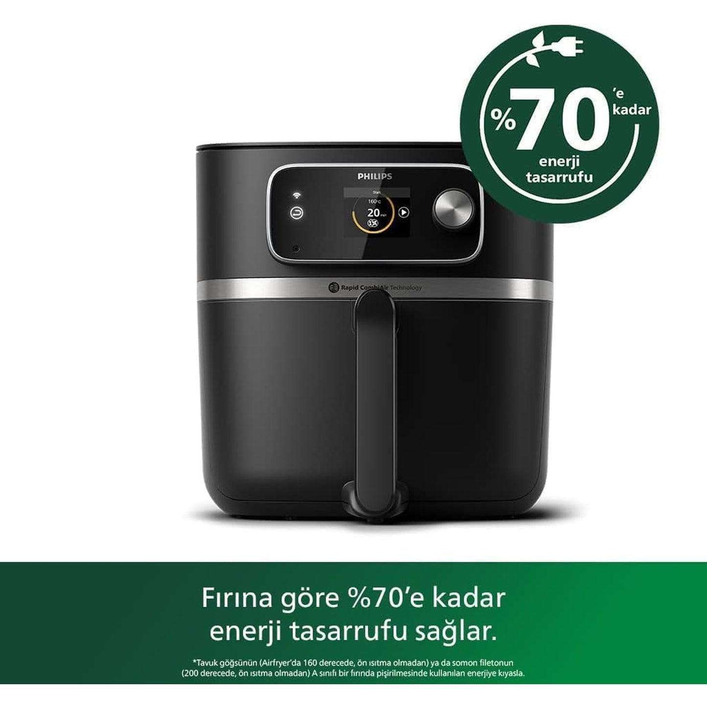 Philips HD9243/90 Airfryer Fritöz, 0.8 kg, 4.1 L Kapasite Siyah