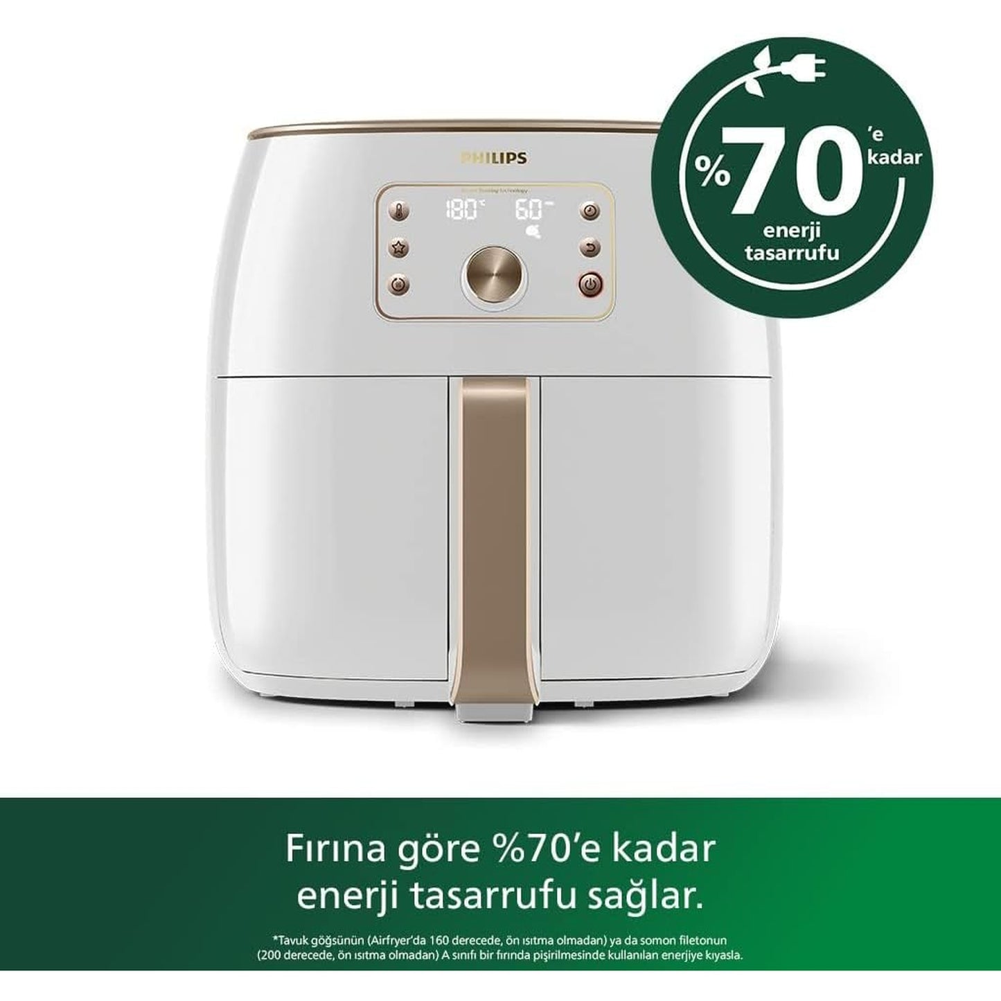 Philips HD9243/90 Airfryer Fritöz, 0.8 kg, 4.1 L Kapasite Siyah