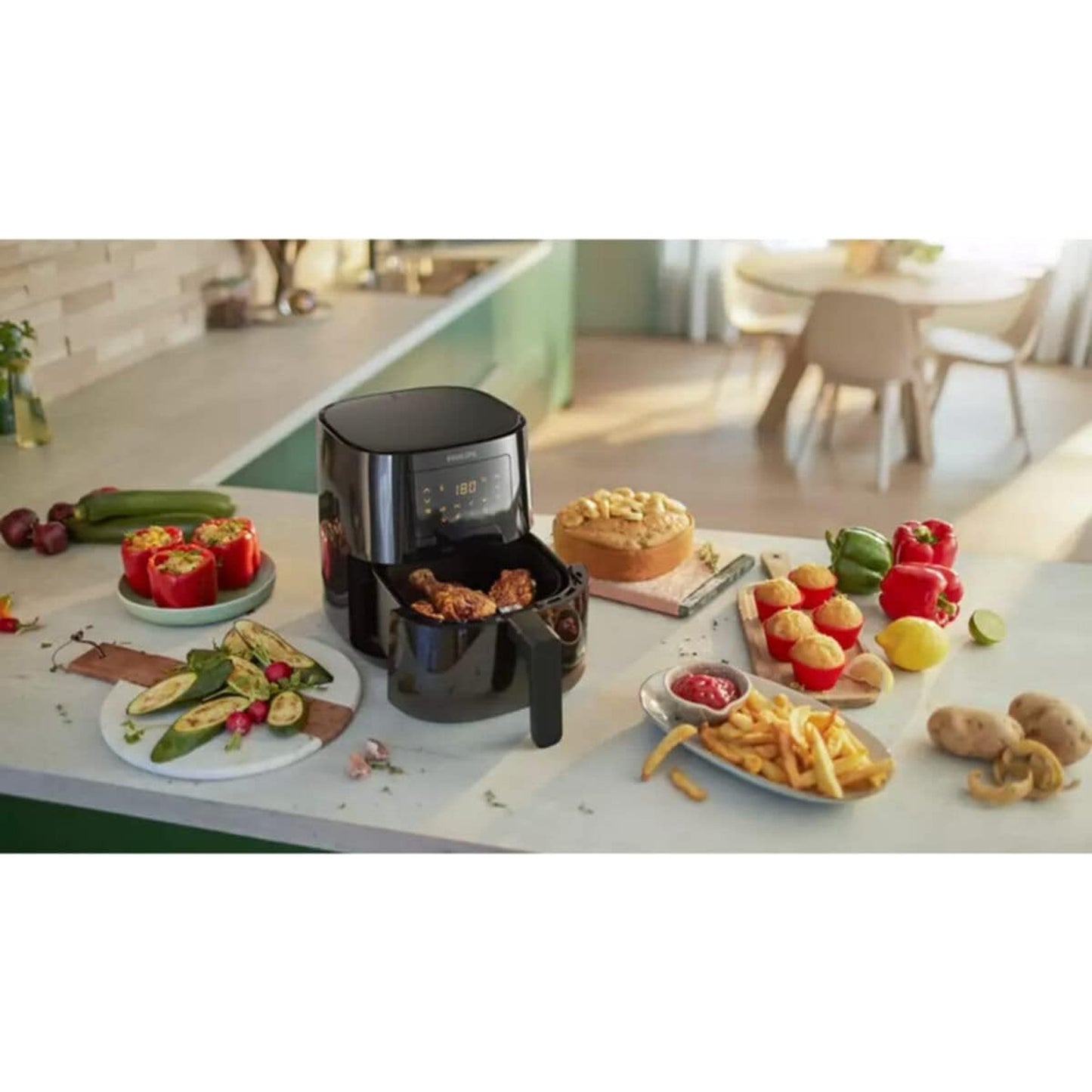 Philips HD9243/90 Airfryer Fritöz, 0.8 kg, 4.1 L Kapasite Siyah