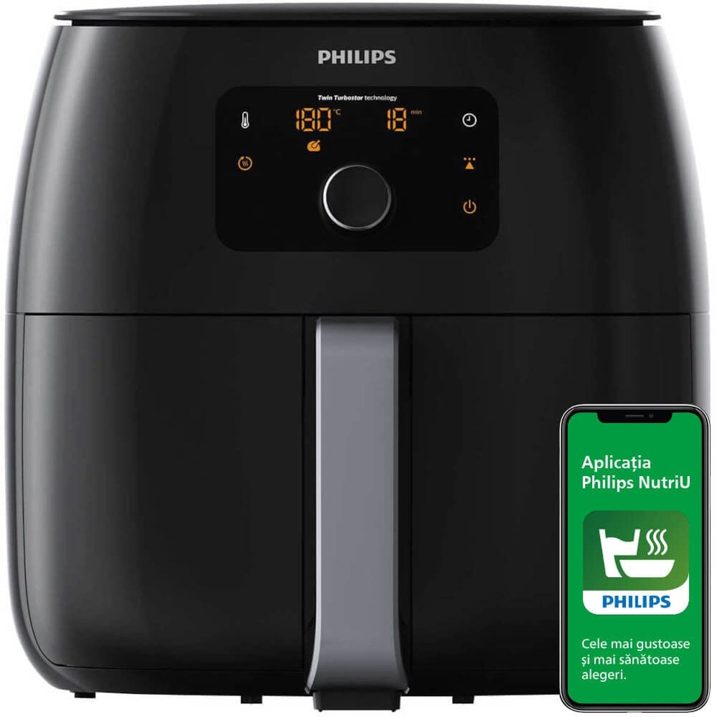 Philips HD9243/90 Airfryer Fritöz, 0.8 kg, 4.1 L Kapasite Siyah