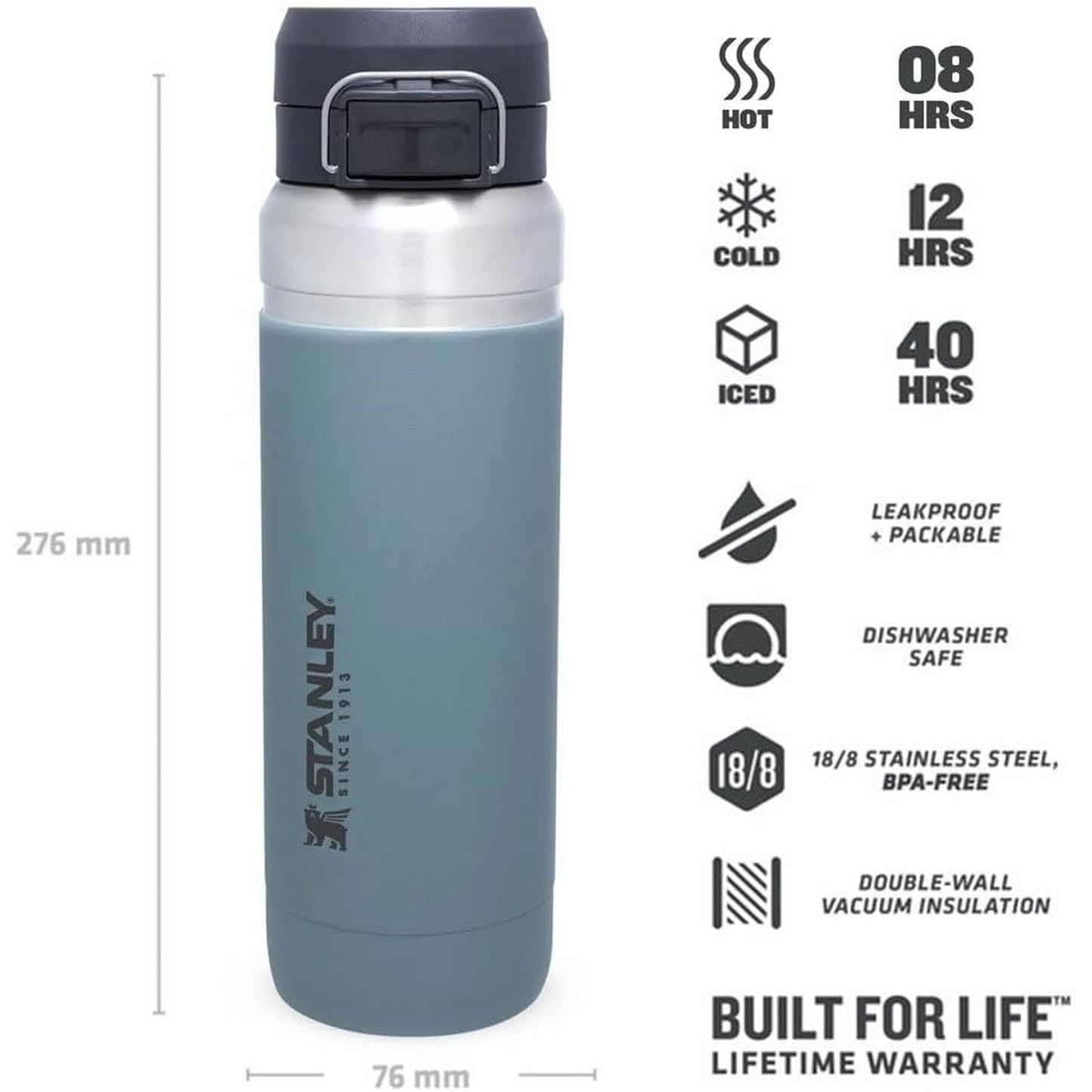 Stanley Go Quick Flip Paslanmaz Çelik Termos, 0.70 lt