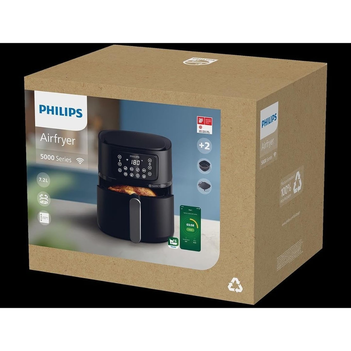 Philips HD9243/90 Airfryer Fritöz, 0.8 kg, 4.1 L Kapasite Siyah