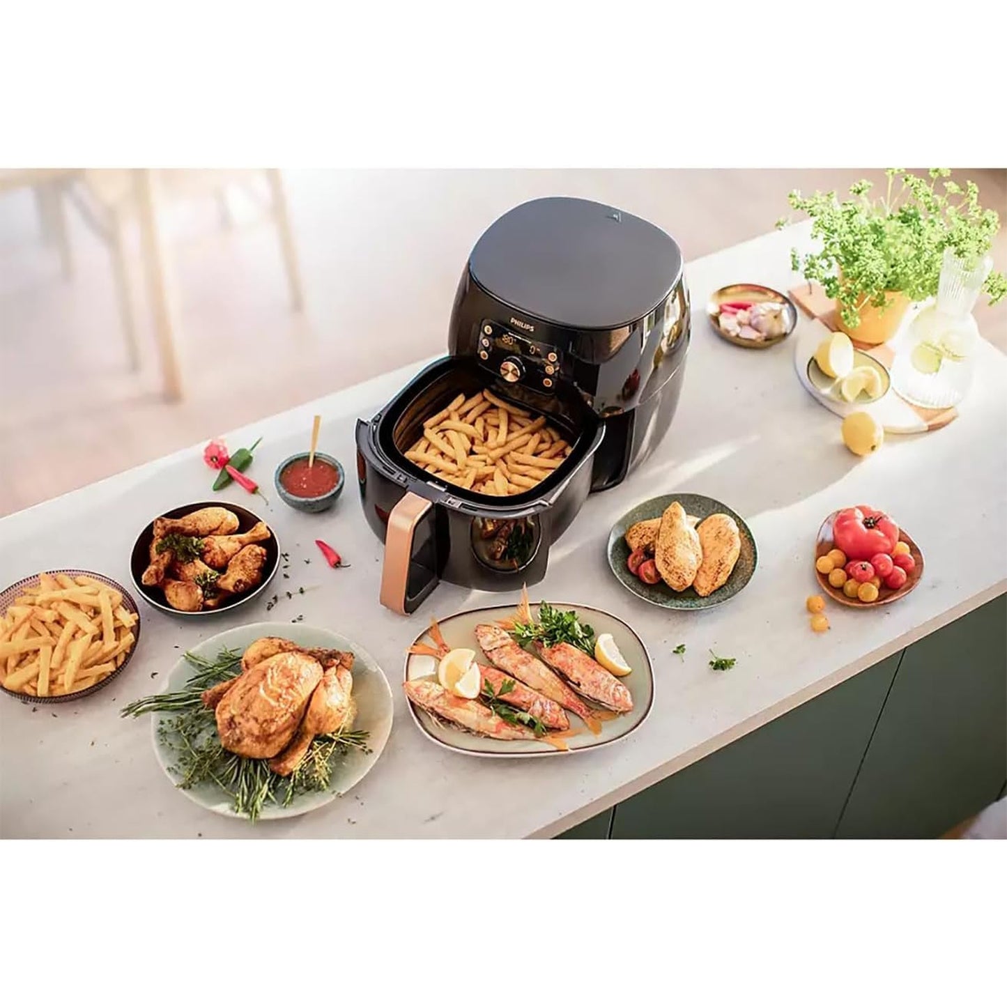 Philips HD9243/90 Airfryer Fritöz, 0.8 kg, 4.1 L Kapasite Siyah