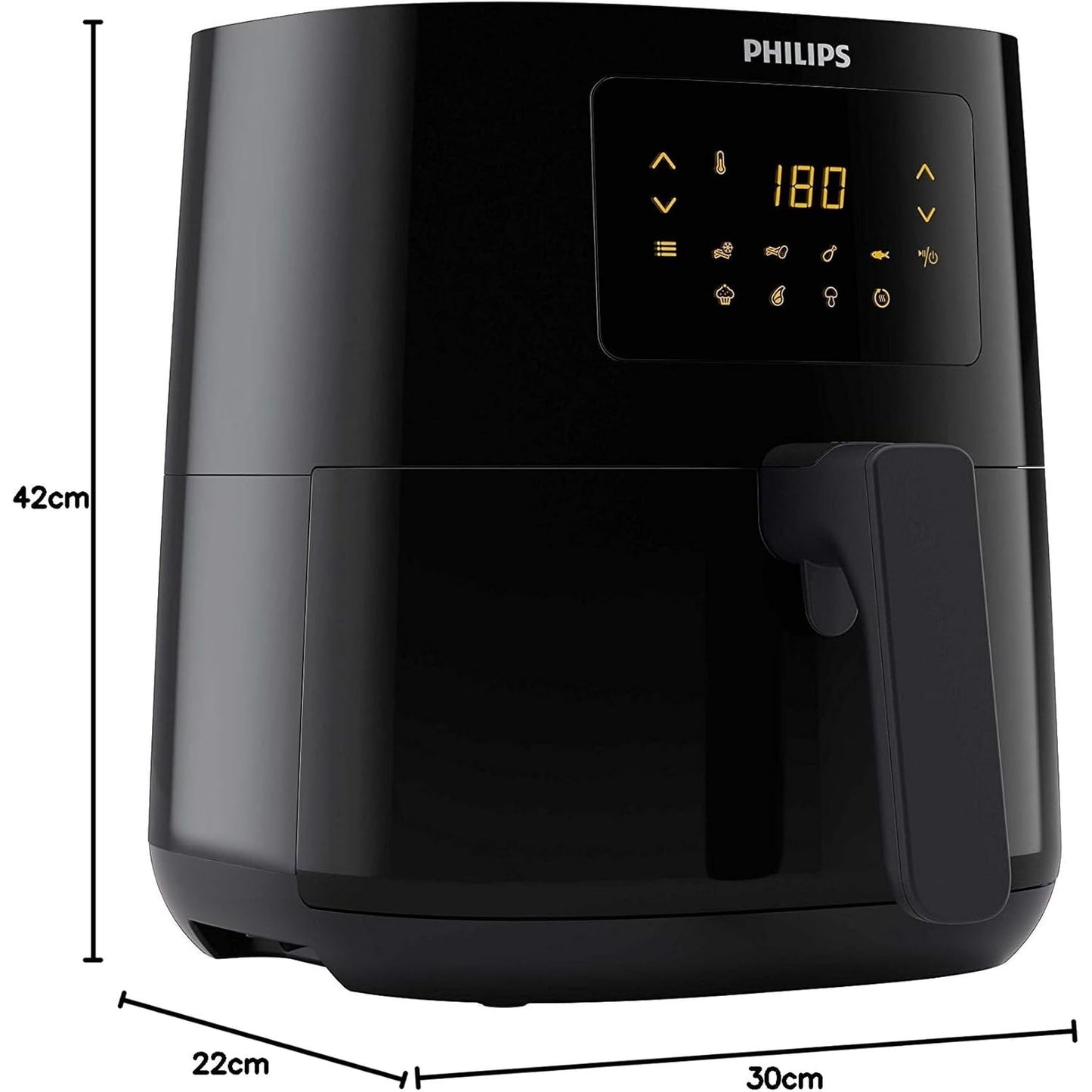 Philips HD9243/90 Airfryer Fritöz, 0.8 kg, 4.1 L Kapasite Siyah