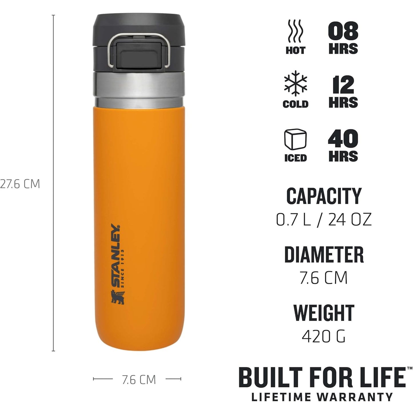 Stanley Go Quick Flip Paslanmaz Çelik Termos, 0.70 lt