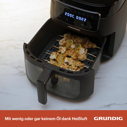 Grundig AirFit XXL Camlı Airfryer FRY 7320 7,6 Litre - Siyah