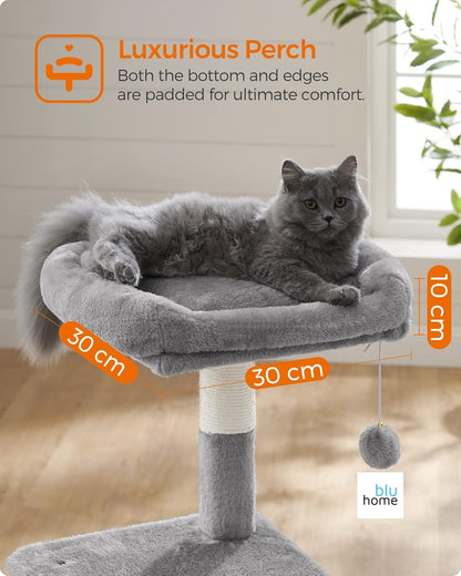 Feandrea Pct52W 110 cm Kedi Ağacı, Açık Gri, Mağara, Sisal Direk