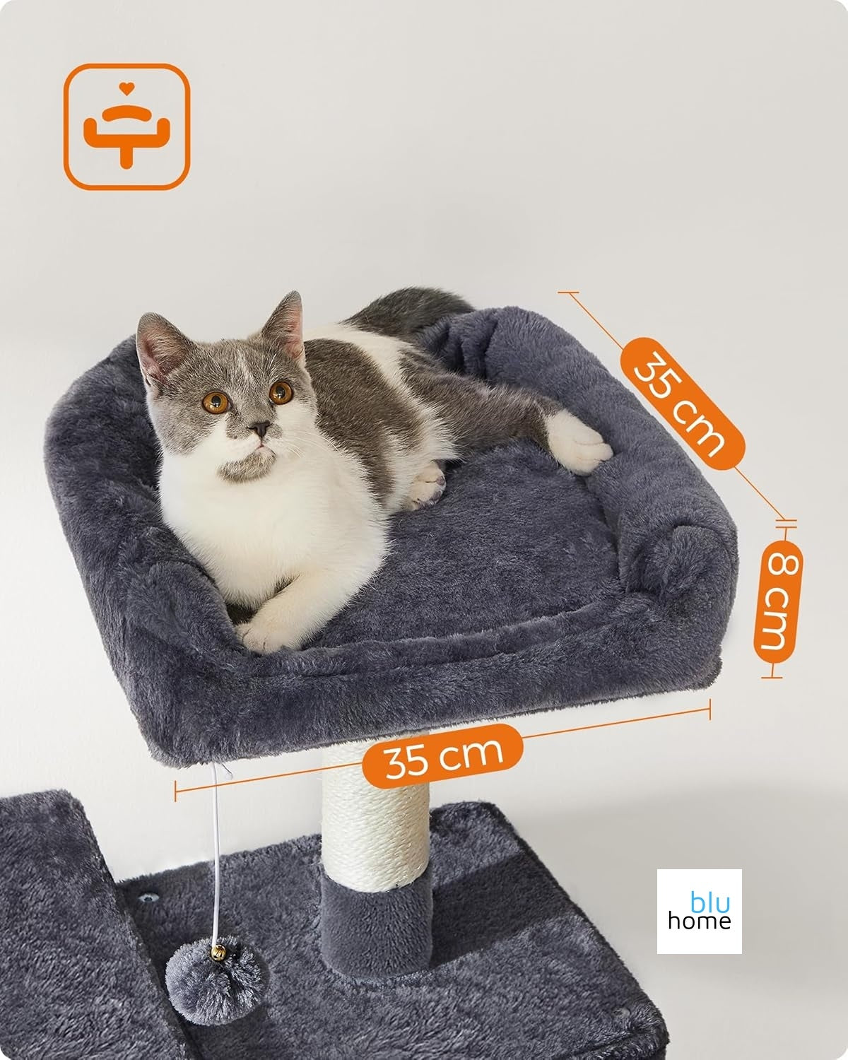 Feandrea PCT161G01 tırmalama ağacı, 143 cm yüksekliğinde, kedi ağacı