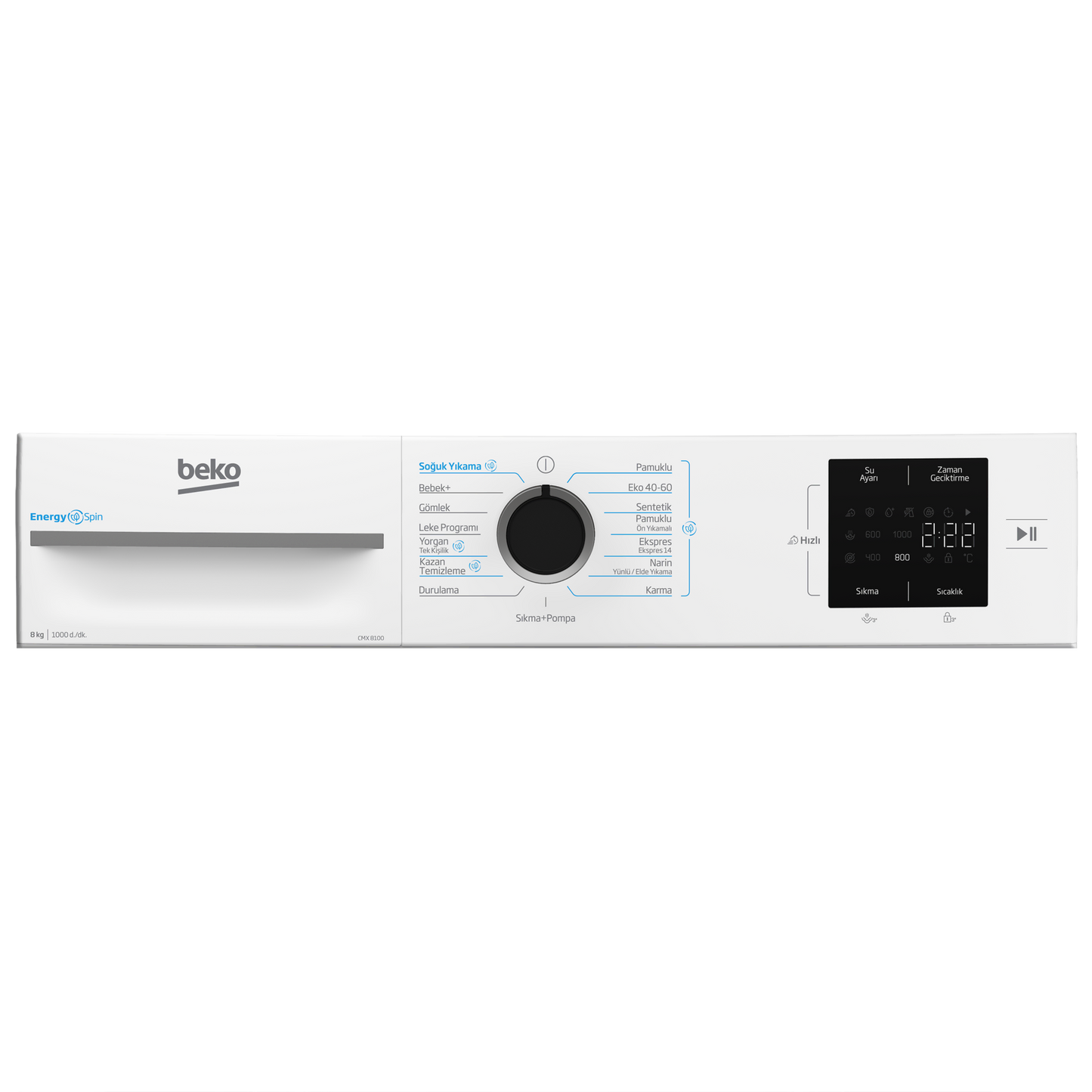 CMX 8100 | 8 KG 1000 Devir Çamaşır Makinesi
